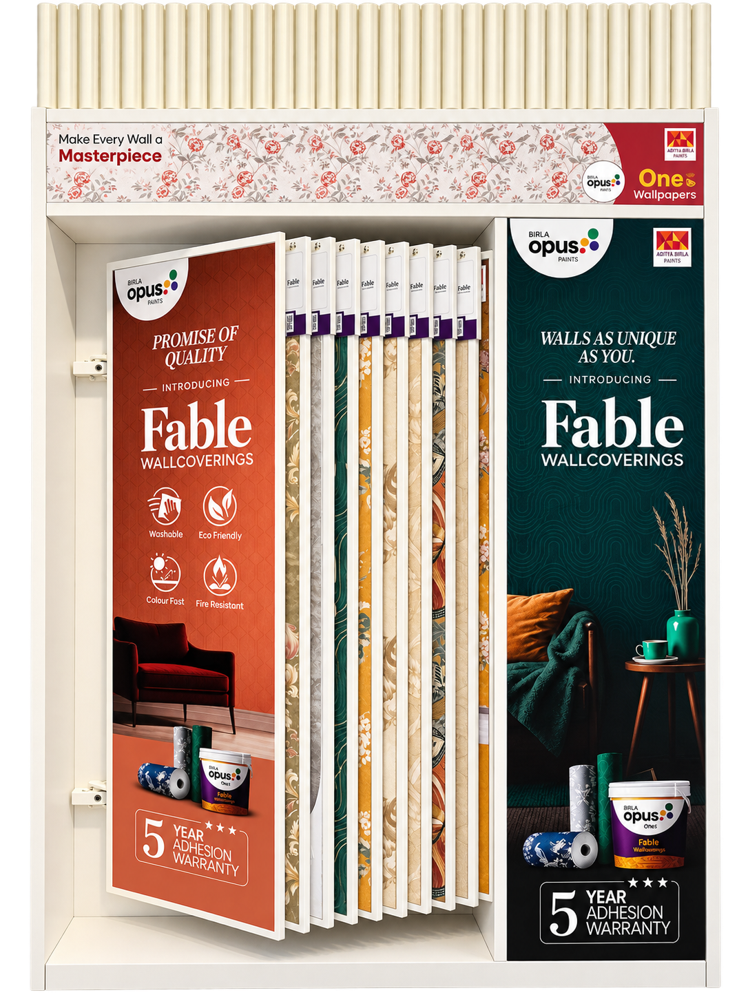 Wallpaper collection showroom at Mufaddal Traders